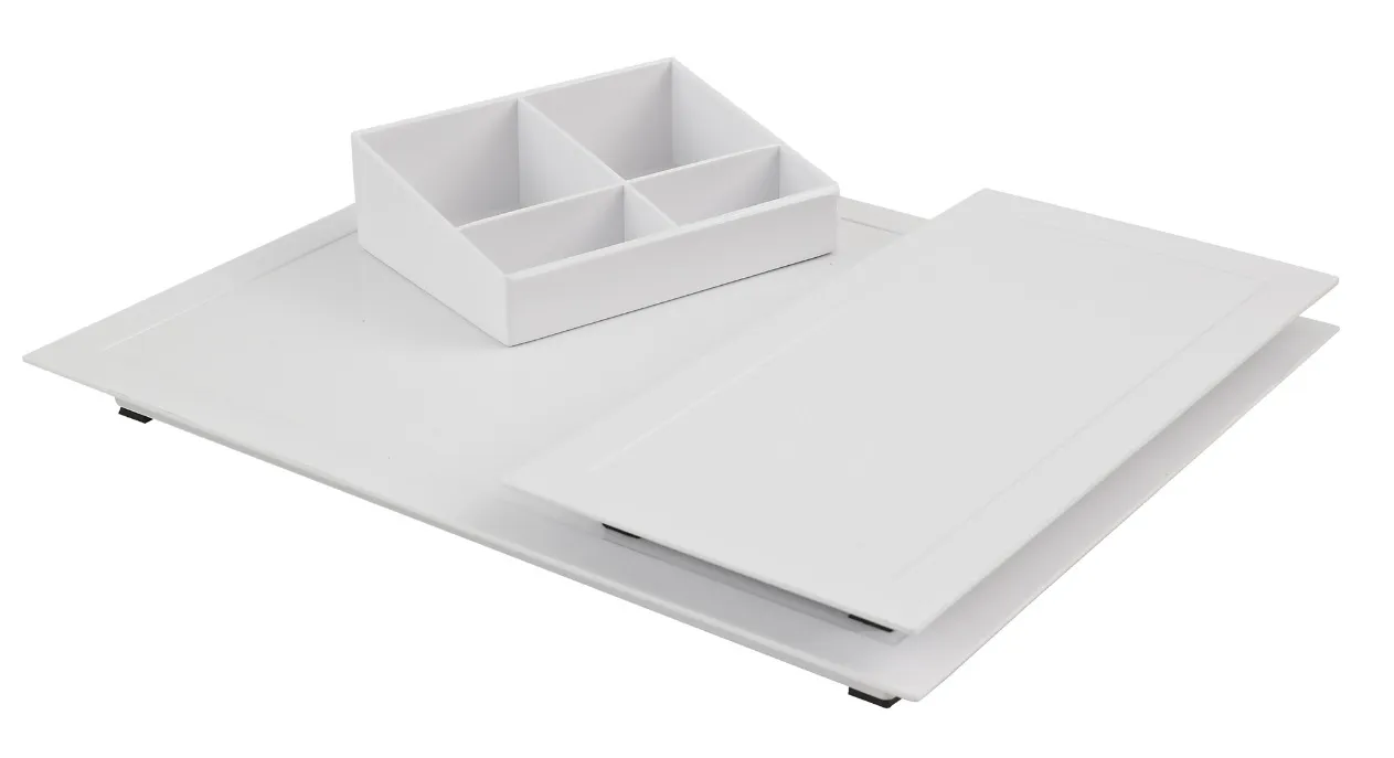 Main tray for serving tea, white Zen line JVD